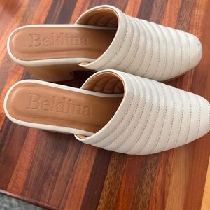 Beklina Women's Cream Quilted Mules